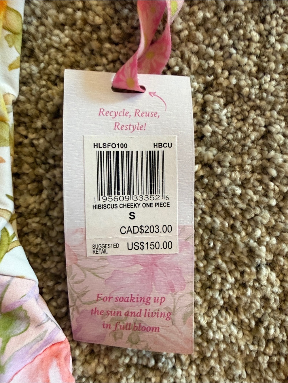 LoveShackFancy x Hurley Hibiscus Cheeky One-Piece Swimsuit, Small, NWT - Picture 3 of 11